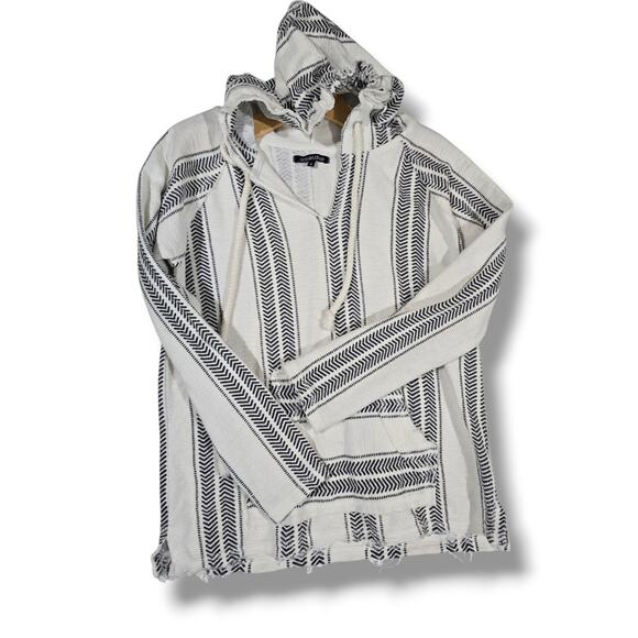 Ocean Drive Women’s Baja Striped Hoodie Pullover - Size Small, Cotton Blend - Picture 4 of 7